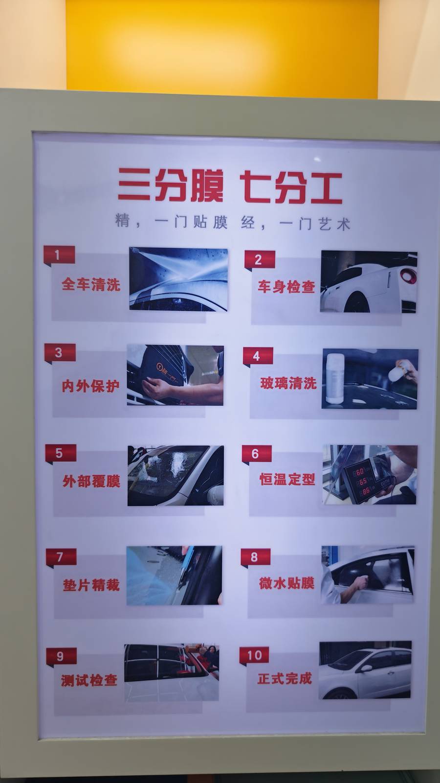 三分膜七分工 施工工艺10步流程图